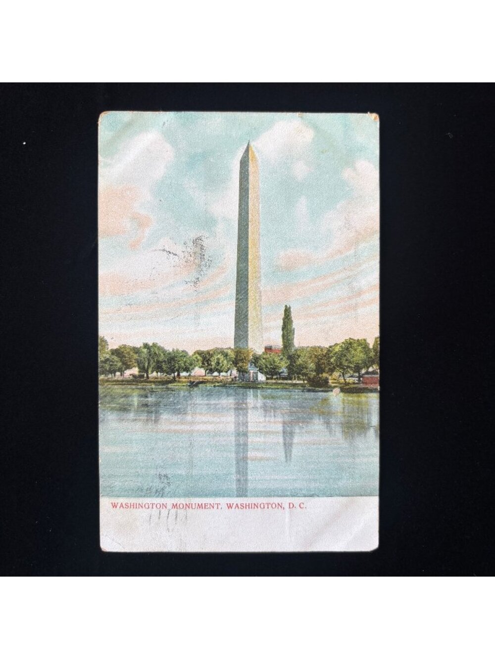 Antique Postcard 1910 Social History Washington Monument Gettysburg Station D